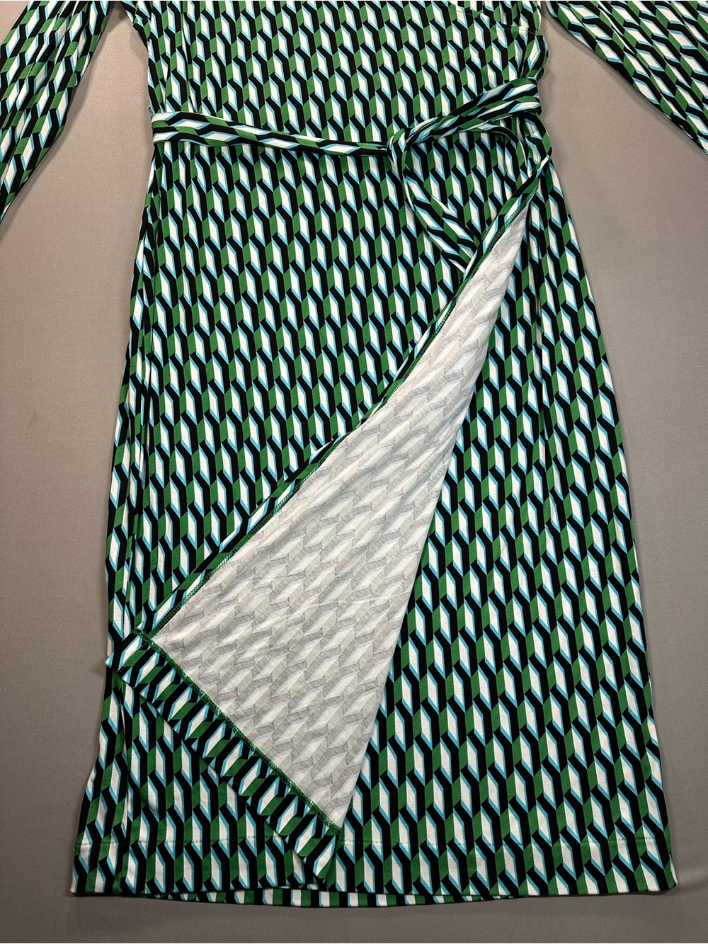 Diane von Furstenberg X Target Long Sleeve Midi Wrap Dress Arrowhead Pattern XXL - Picture 9 of 16